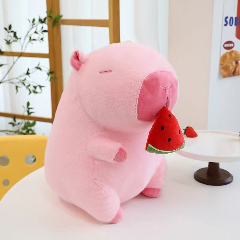 Gấu Bông Capybara Hồng Rút Dưa Hấu thumb
