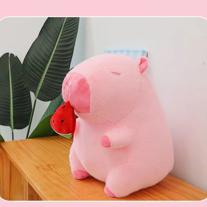 Gấu Bông Capybara Hồng Rút Dưa Hấu thumb