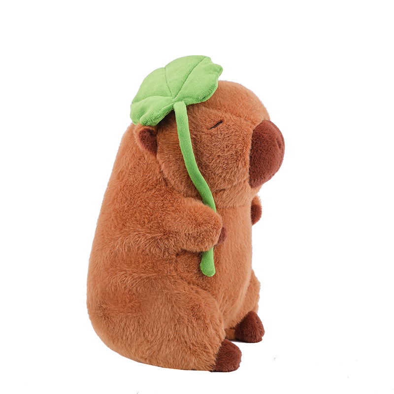Gấu Bông Capybara Cầm Lá thumb