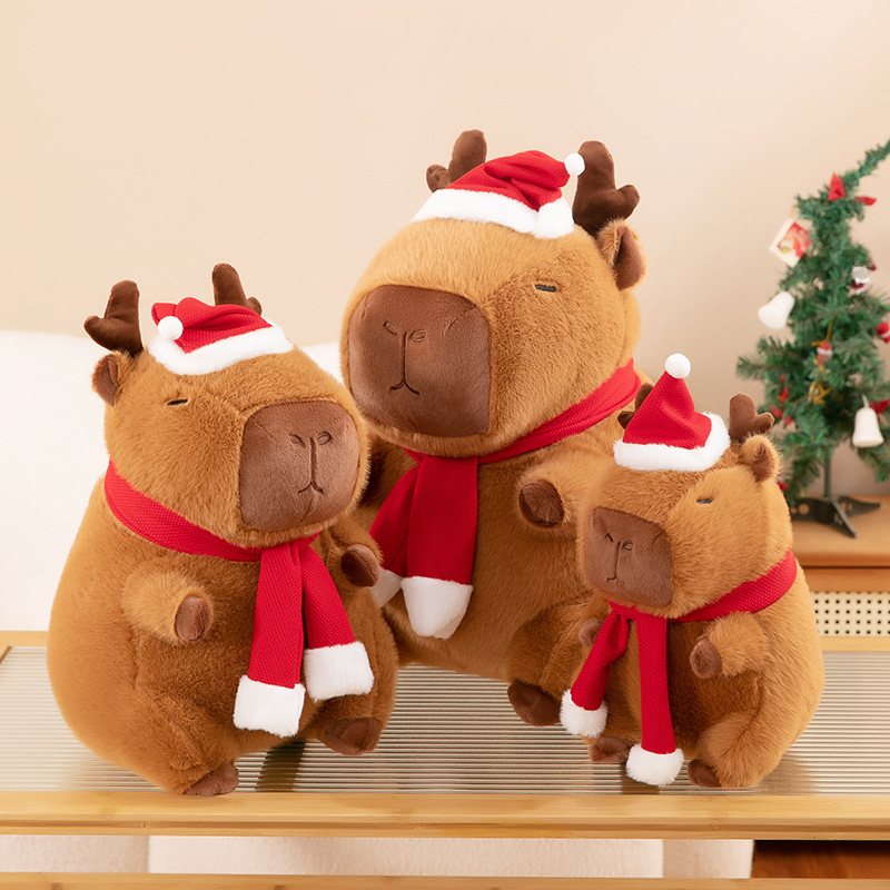 Gấu Bông Noel Capybara Tuần Lộc thumb