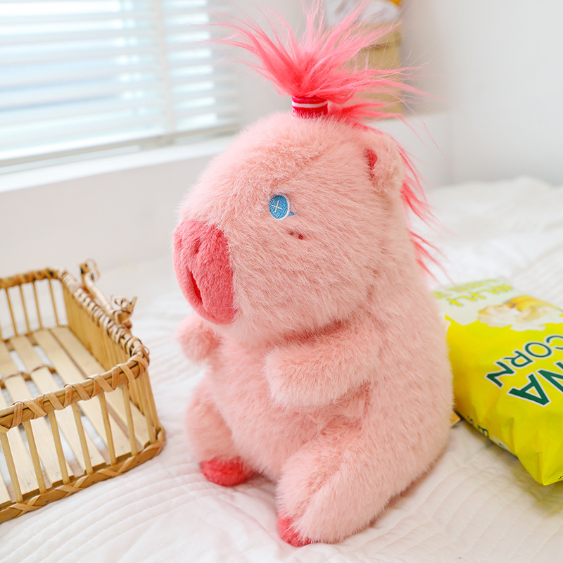 Gấu Bông Capybara Tóc Hồng thumb