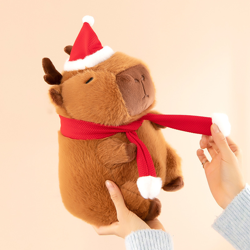 Gấu Bông Noel Capybara Tuần Lộc thumb