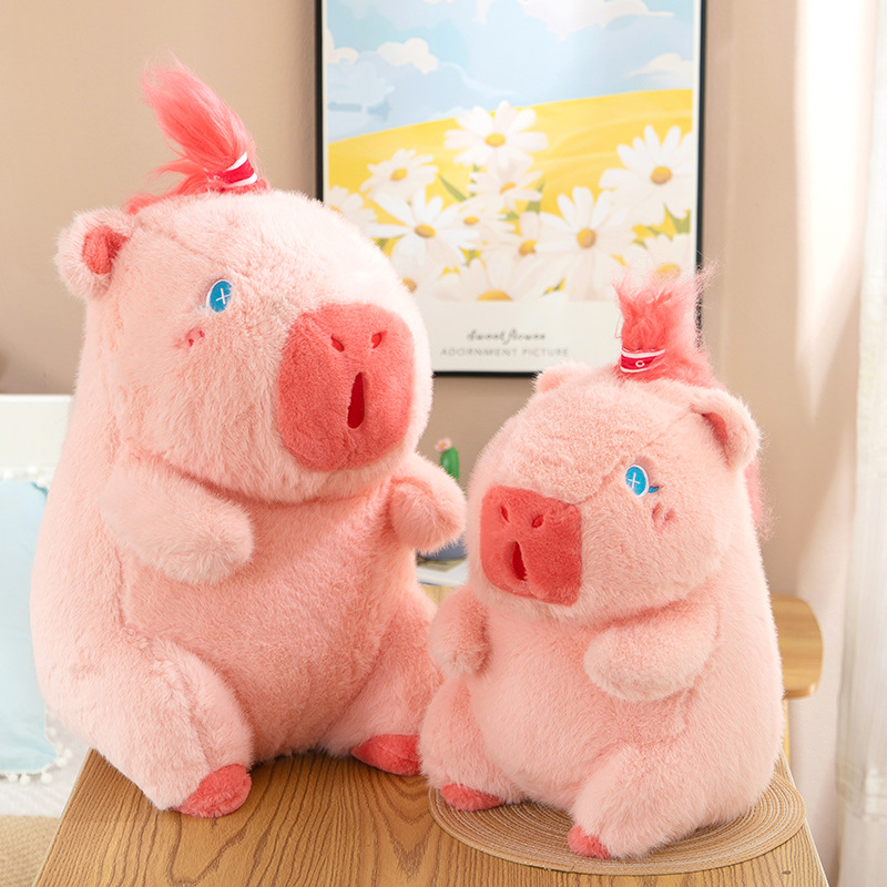 Gấu Bông Capybara Tóc Hồng thumb
