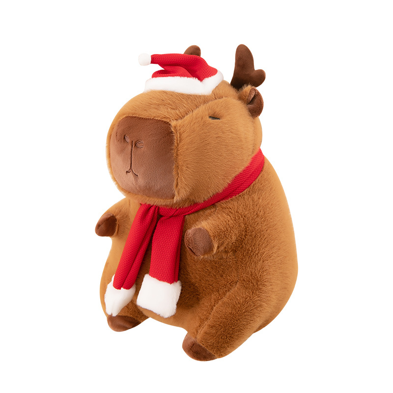 Gấu Bông Noel Capybara Tuần Lộc thumb