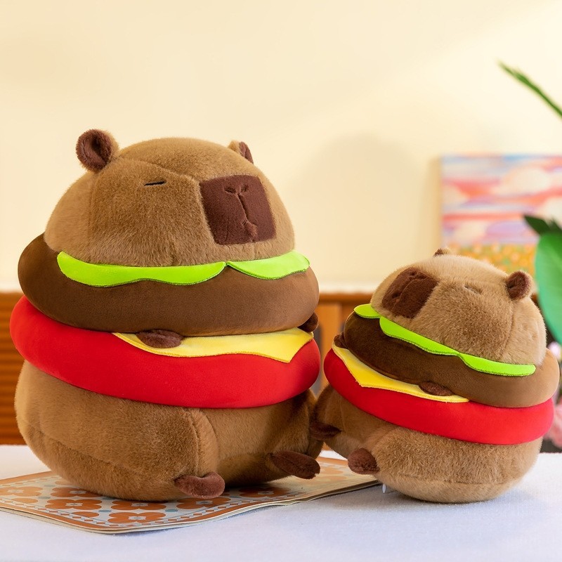 Gấu Bông Capybara Bánh Hamburger thumb