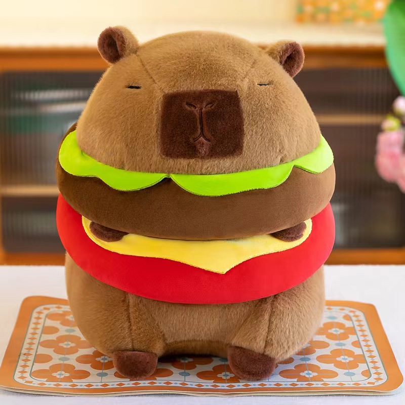 Gấu Bông Capybara Bánh Hamburger thumb
