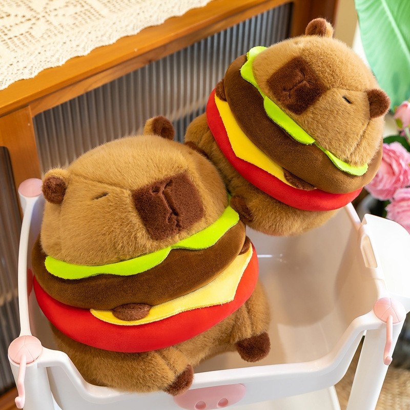 Gấu Bông Capybara Bánh Hamburger