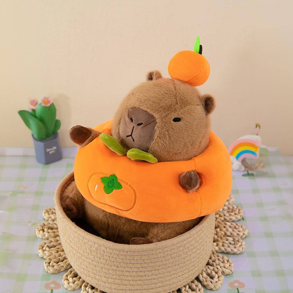 Gấu Bông Capybara Mặc Áo Quả Hồng