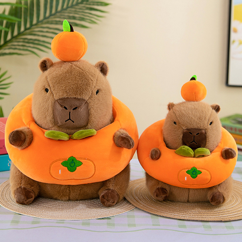 Gấu Bông Capybara Mặc Áo Quả Hồng
