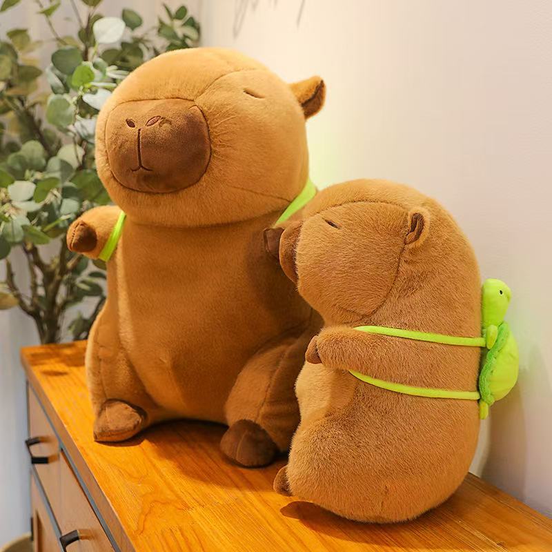 Gấu Bông Capybara Đeo Túi Rùa